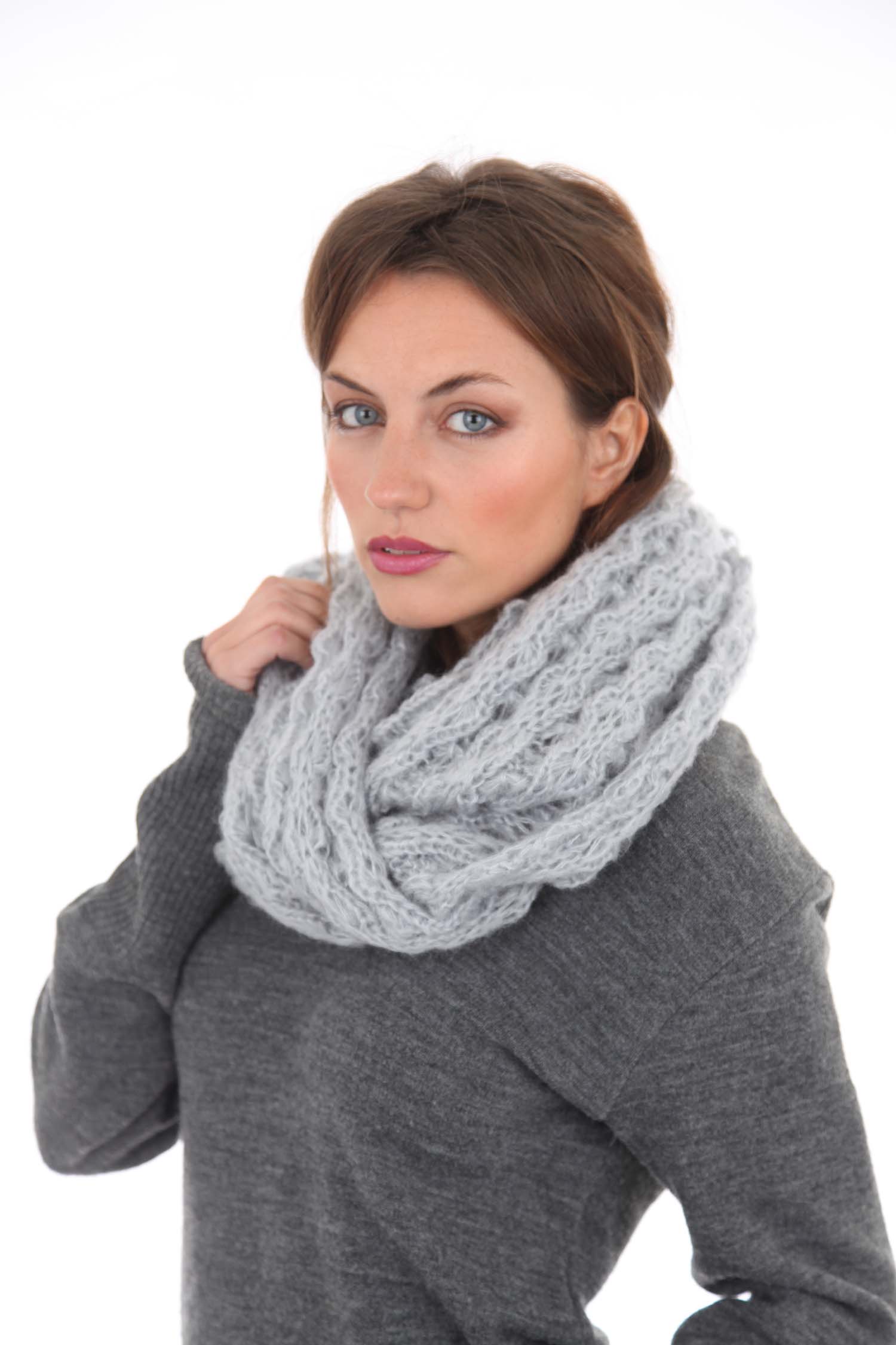 Ladies Womens Carrie Crochet Warm Snood Neckwarmer eBay